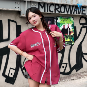 Mẫu Áo Lớp Bóng Chày Đỏ Tươi Chất Liệu Kaki